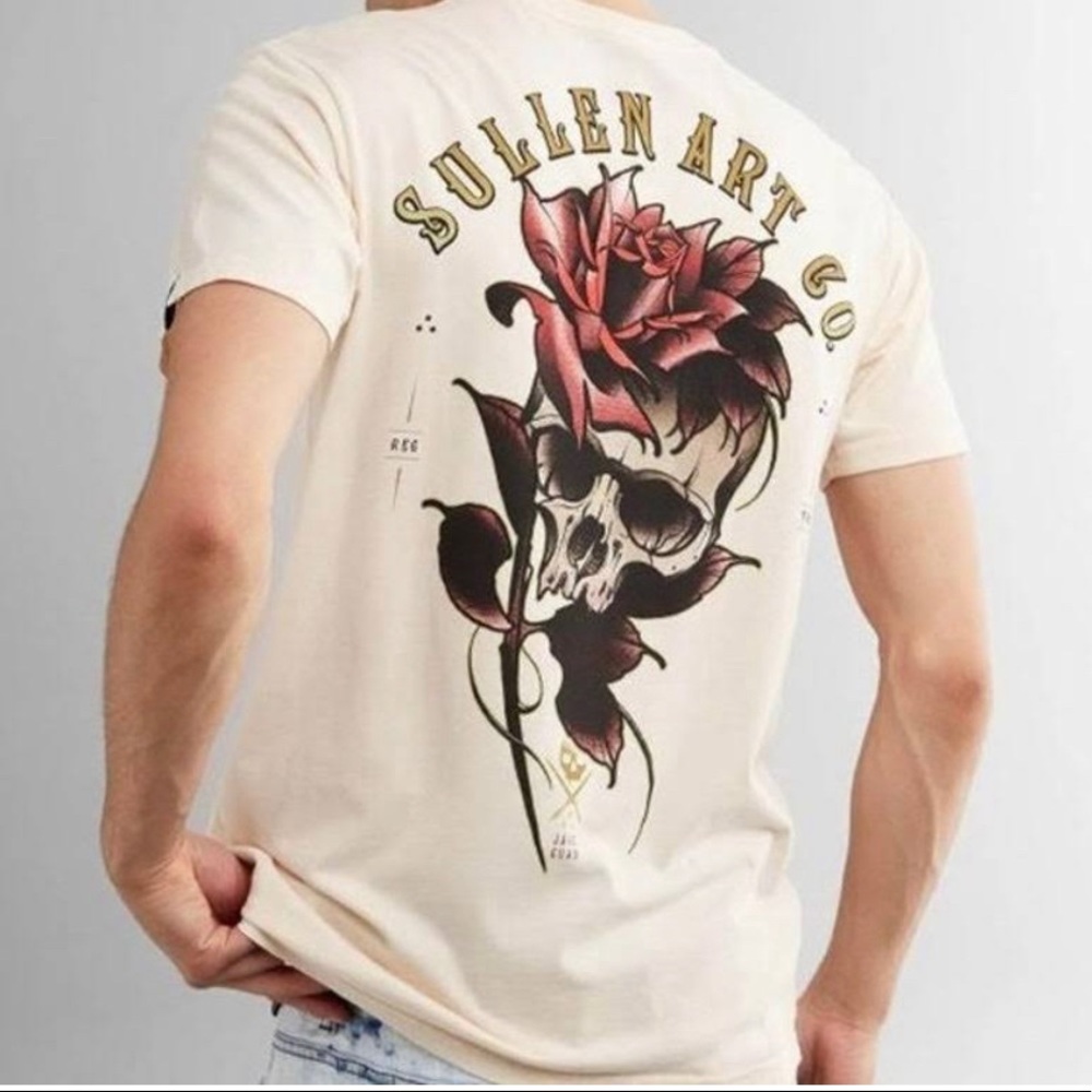 ☠️ NEW SULLEN PALE SALMON TSHIRT SZ:M NWOT🏷